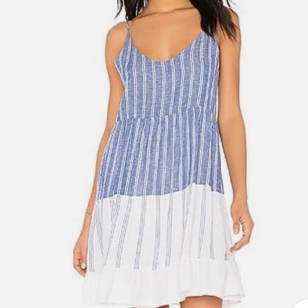Rails Blue and White Striped Dress, Medium
